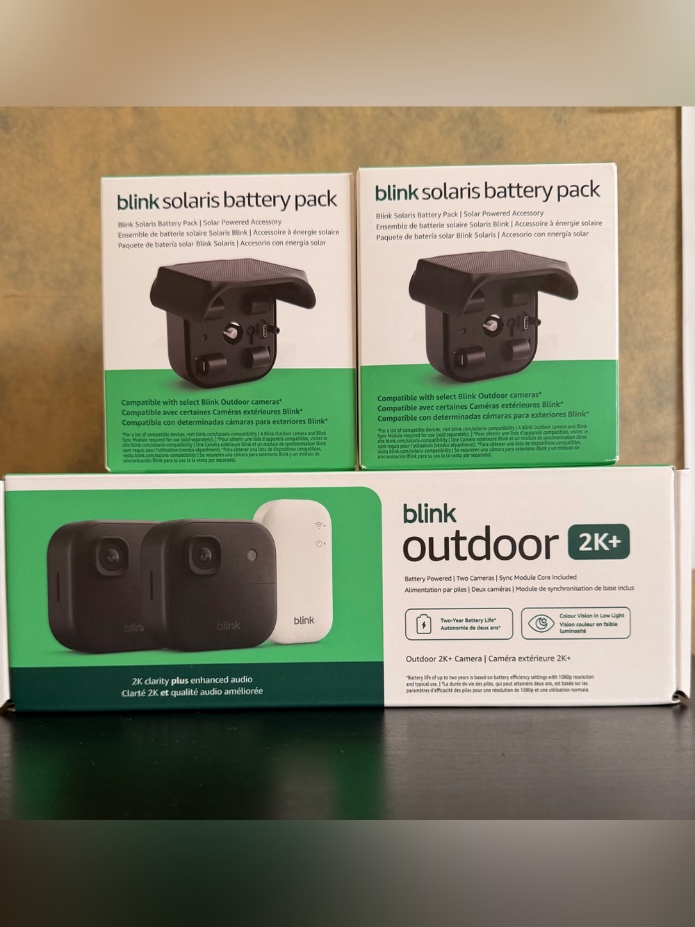 Blink Solaris Battery Pack - Black. (Bundle) including 2 cameras.